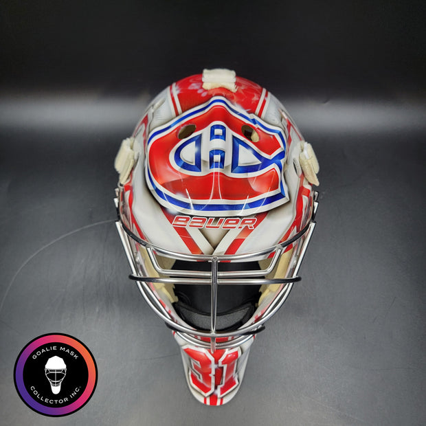 Carey Price Practice Worn Used Goalie Mask 2013 Montreal Canadiens "The Passion of Price" Painted by DaveArt David Gunnarsson on Bauer Shell From Pierre Gervais Collection Signed Autographed AS-03513