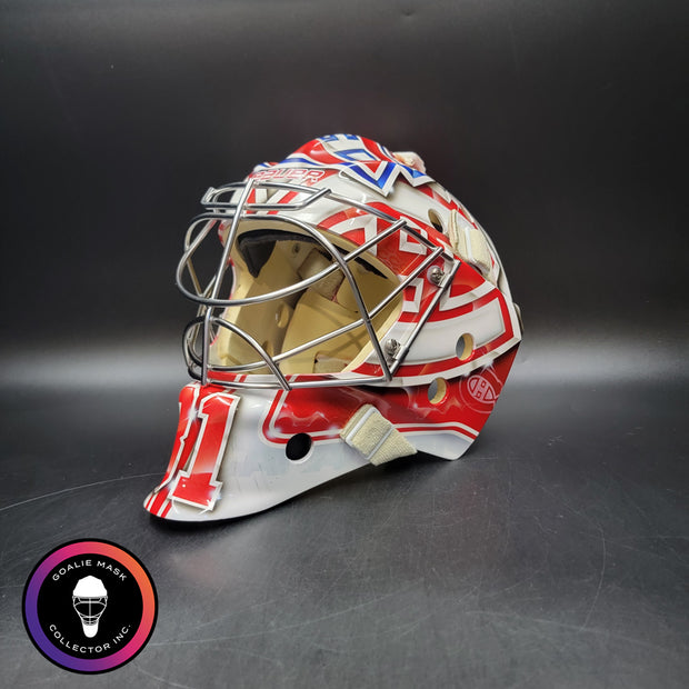 Carey Price Practice Worn Used Goalie Mask 2013 Montreal Canadiens "The Passion of Price" Painted by DaveArt David Gunnarsson on Bauer Shell From Pierre Gervais Collection Signed Autographed AS-03513