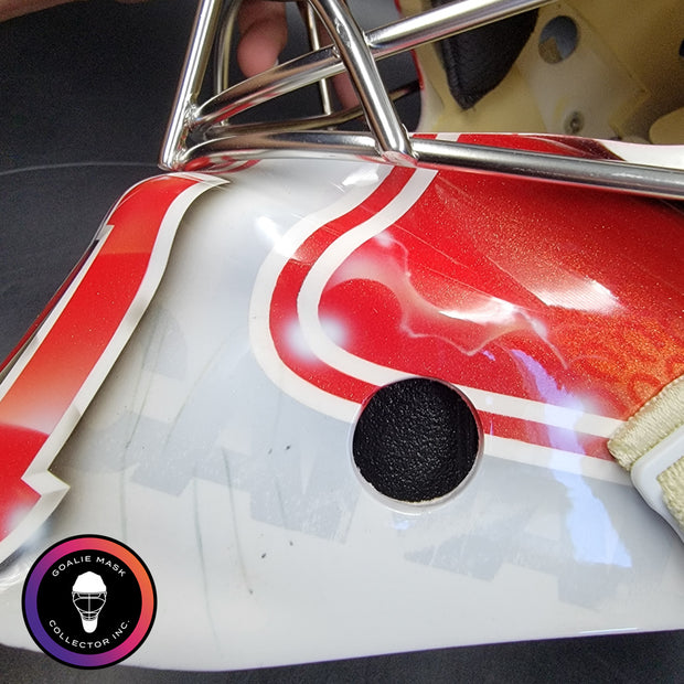 Carey Price Practice Worn Used Goalie Mask 2013 Montreal Canadiens "The Passion of Price" Painted by DaveArt David Gunnarsson on Bauer Shell From Pierre Gervais Collection Signed Autographed AS-03513
