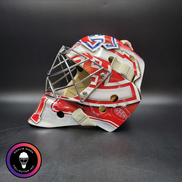 Carey Price Practice Worn Used Goalie Mask 2013 Montreal Canadiens "The Passion of Price" Painted by DaveArt David Gunnarsson on Bauer Shell From Pierre Gervais Collection Signed Autographed AS-03513