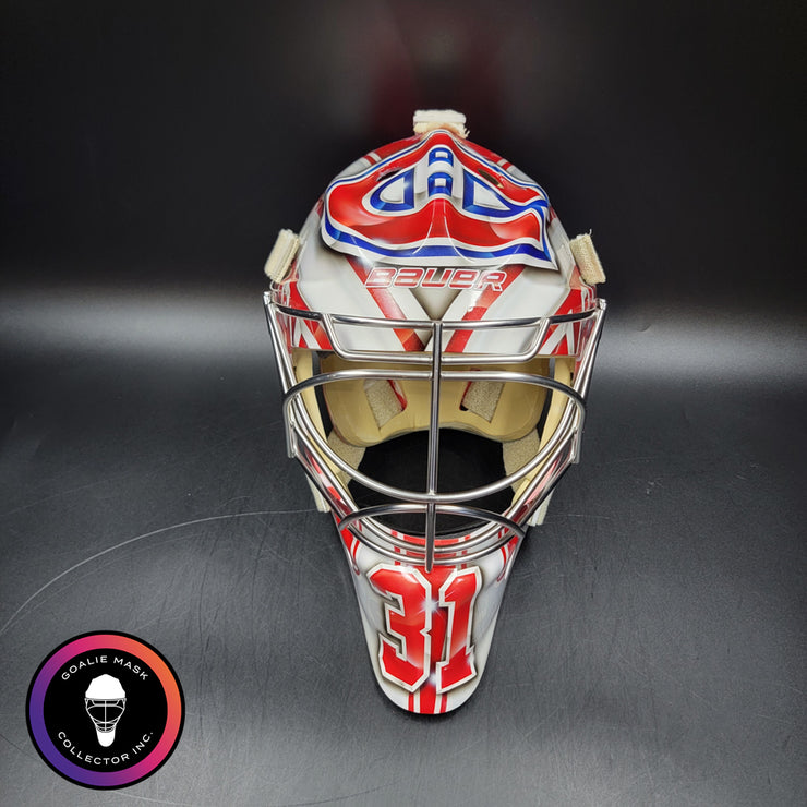 Carey Price Practice Worn Used Goalie Mask 2013 Montreal Canadiens "The Passion of Price" Painted by DaveArt David Gunnarsson on Bauer Shell From Pierre Gervais Collection Signed Autographed AS-03513