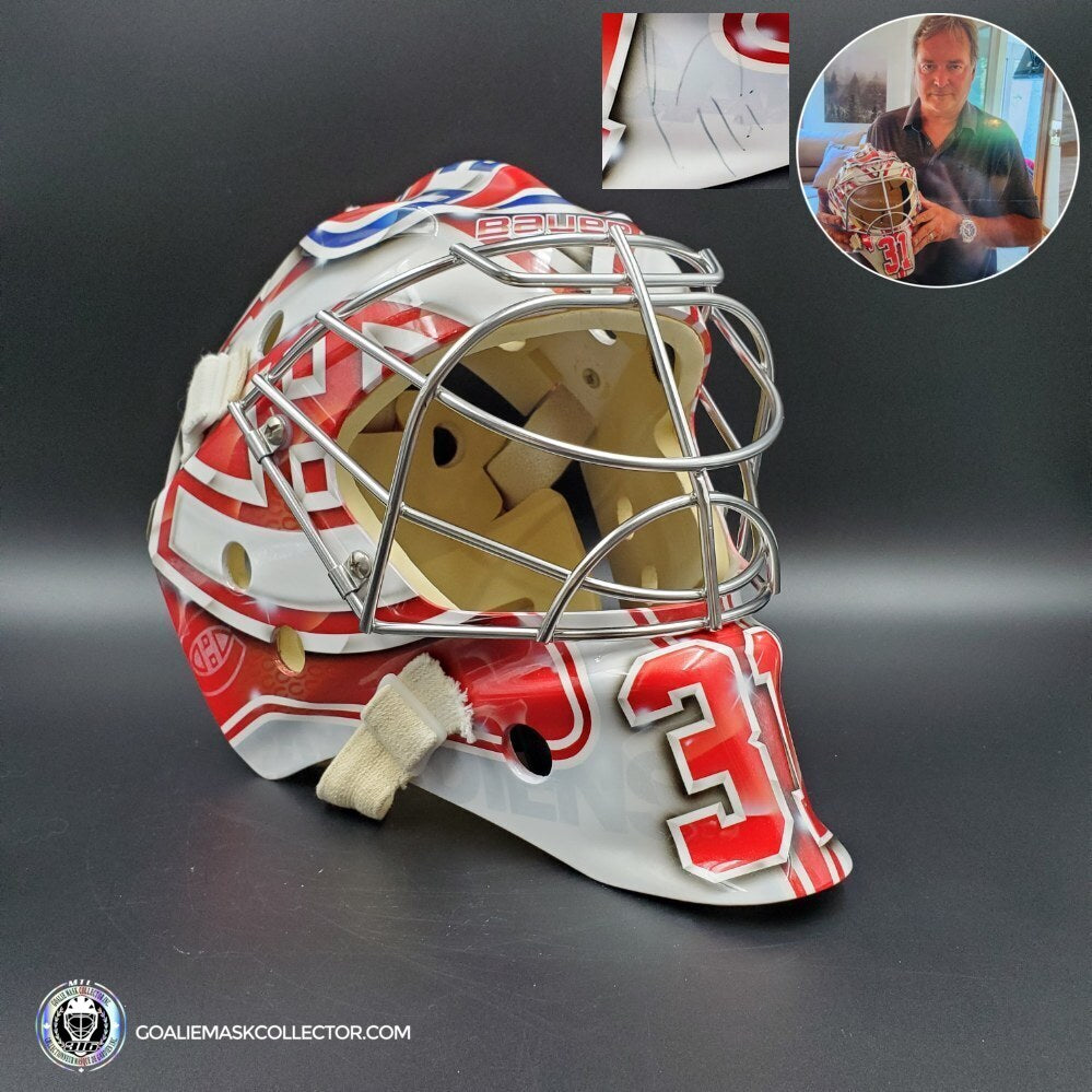 Carey Price Practice Worn Used Goalie Mask 2013 Montreal Canadiens "The Passion of Price" Painted by DaveArt David Gunnarsson on Bauer Shell From Pierre Gervais Collection Signed Autographed AS-03513