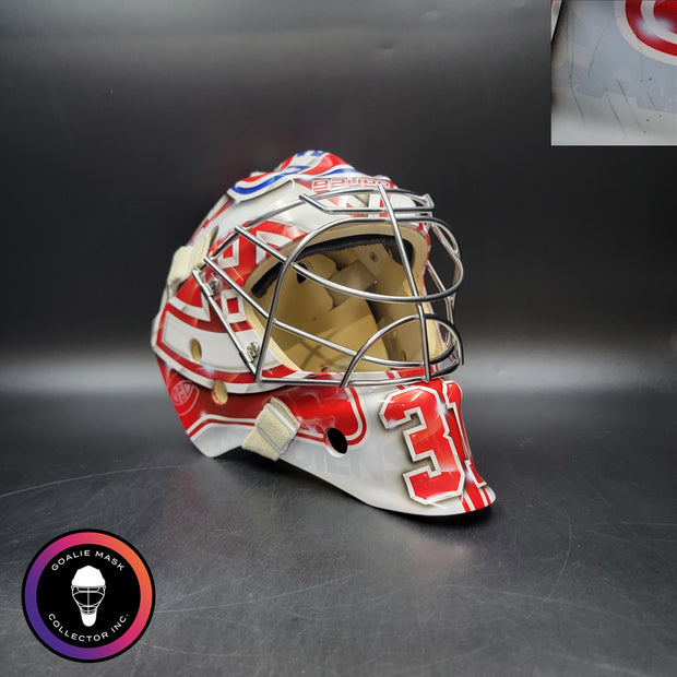 Carey Price Practice Worn Used Goalie Mask 2013 Montreal Canadiens "The Passion of Price" Painted by DaveArt David Gunnarsson on Bauer Shell From Pierre Gervais Collection Signed Autographed AS-03513