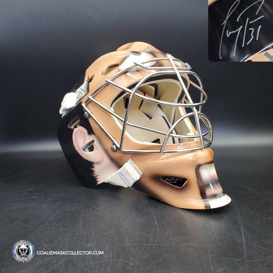 Carey Price Signed Goalie Mask 2011 Heritage Classic Montreal Canadiens Game Ready Limited Edition Goalie Mask #17/31 by Artist David Arrigo Painted on Bauer Shell. Goalie Mask Collector.