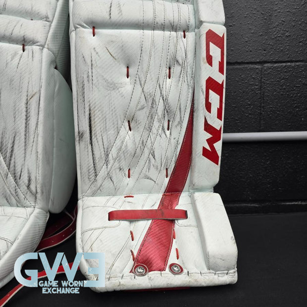 Carey Price Game Playoffs Worn Goalie Pads Set CCM + RBK Chest Protector 2012-13 Montreal Canadiens + Practice Worn Glove & Blocker Bauer AS-02961