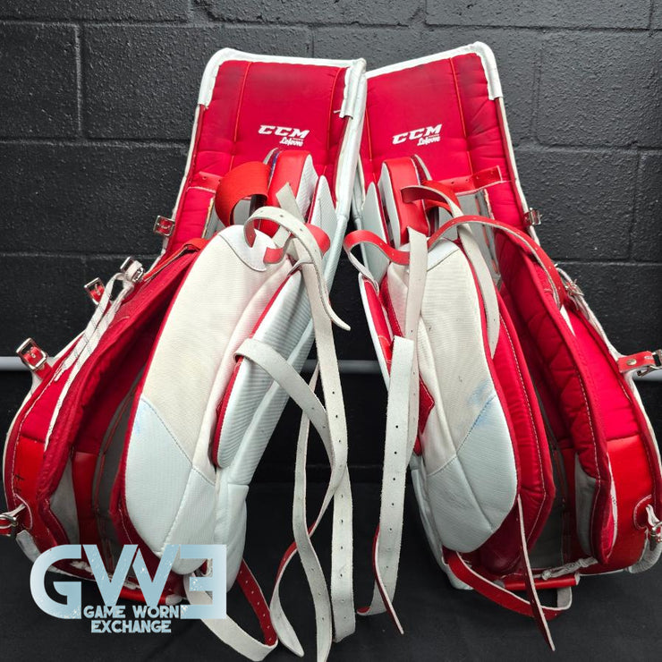 Carey Price Game Playoffs Worn Goalie Pads Set CCM + RBK Chest Protector 2012-13 Montreal Canadiens + Practice Worn Glove & Blocker Bauer AS-02961