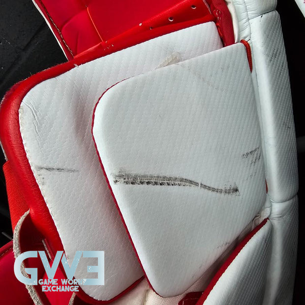 Carey Price Game Playoffs Worn Goalie Pads Set CCM + RBK Chest Protector 2012-13 Montreal Canadiens + Practice Worn Glove & Blocker Bauer AS-02961