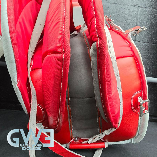 Carey Price Game Playoffs Worn Goalie Pads Set CCM + RBK Chest Protector 2012-13 Montreal Canadiens + Practice Worn Glove & Blocker Bauer AS-02961