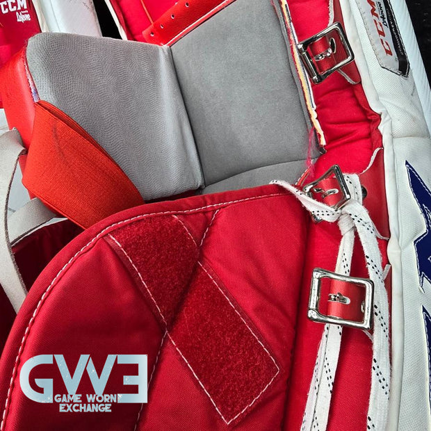 Carey Price Game Playoffs Worn Goalie Pads Set CCM + RBK Chest Protector 2012-13 Montreal Canadiens + Practice Worn Glove & Blocker Bauer AS-02961