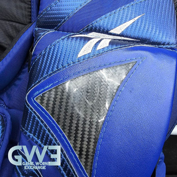 Carey Price Game Playoffs Worn Goalie Pads Set CCM + RBK Chest Protector 2012-13 Montreal Canadiens + Practice Worn Glove & Blocker Bauer AS-02961