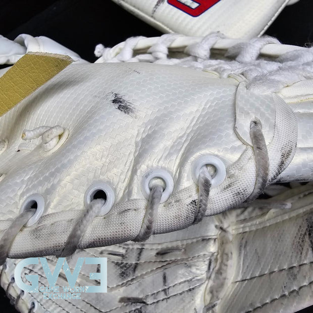 Carey Price Game Playoffs Worn Goalie Pads Set CCM + RBK Chest Protector 2012-13 Montreal Canadiens + Practice Worn Glove & Blocker Bauer AS-02961