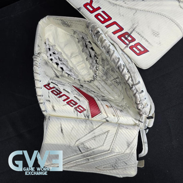 Carey Price Game Playoffs Worn Goalie Pads Set CCM + RBK Chest Protector 2012-13 Montreal Canadiens + Practice Worn Glove & Blocker Bauer AS-02961