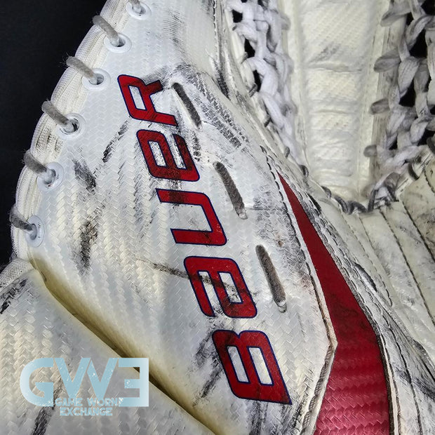 Carey Price Game Playoffs Worn Goalie Pads Set CCM + RBK Chest Protector 2012-13 Montreal Canadiens + Practice Worn Glove & Blocker Bauer AS-02961