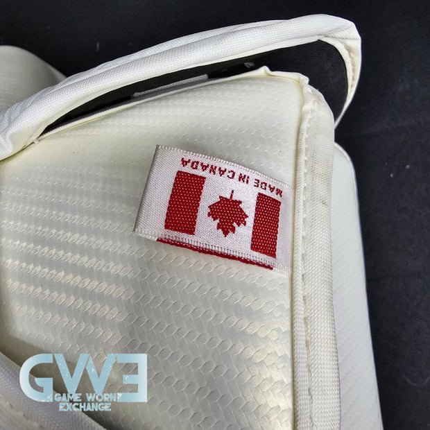 Carey Price Game Playoffs Worn Goalie Pads Set CCM + RBK Chest Protector 2012-13 Montreal Canadiens + Practice Worn Glove & Blocker Bauer AS-02961