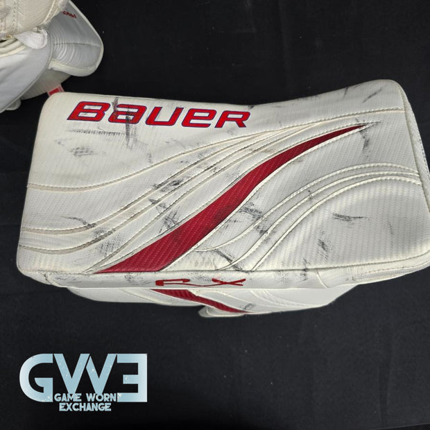 Carey Price Game Playoffs Worn Goalie Pads Set CCM + RBK Chest Protector 2012-13 Montreal Canadiens + Practice Worn Glove & Blocker Bauer AS-02961