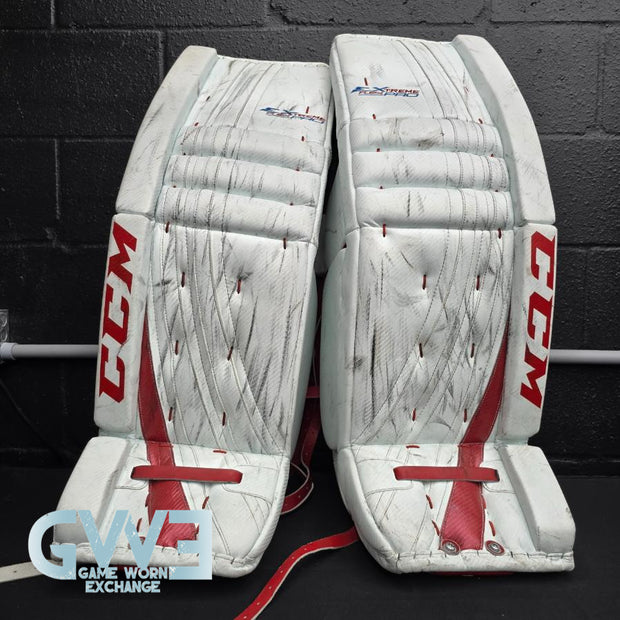 Carey Price Game Playoffs Worn Goalie Pads Set CCM + RBK Chest Protector 2012-13 Montreal Canadiens + Practice Worn Glove & Blocker Bauer AS-02961