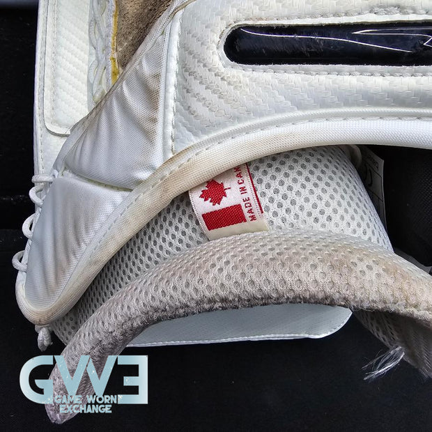 Carey Price Game Playoffs Worn Goalie Pads Set CCM + RBK Chest Protector 2012-13 Montreal Canadiens + Practice Worn Glove & Blocker Bauer AS-02961