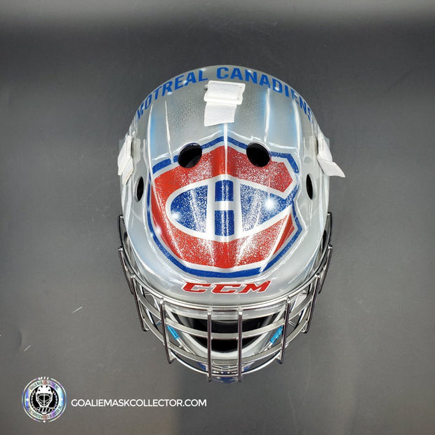Carey Price Goalie Mask Unsigned 2017 Montreal NHL 100 Winter Classic Silver Tribute