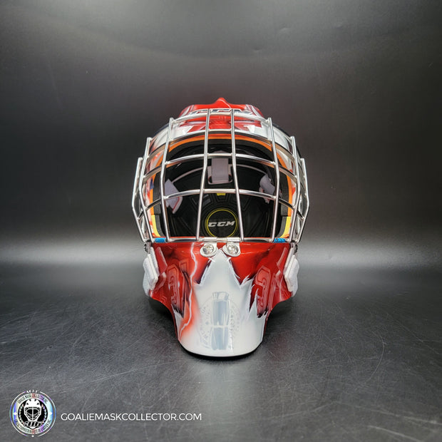 Carey Price Goalie Mask Unsigned Team Canada 2016 World Cup V2 RED Gold Medal Tribute