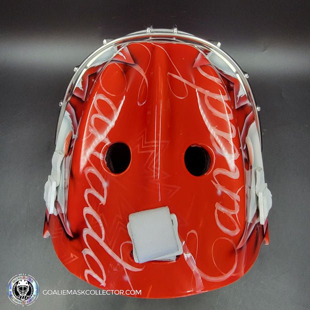 Carey Price Goalie Mask Unsigned Team Canada 2016 World Cup V2 RED Gold Medal Tribute