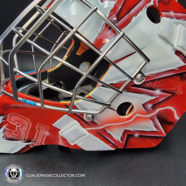 Carey Price Goalie Mask Unsigned Team Canada 2016 World Cup V2 RED Gold Medal Tribute