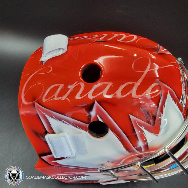 Carey Price Goalie Mask Unsigned Team Canada 2016 World Cup V2 RED Gold Medal Tribute
