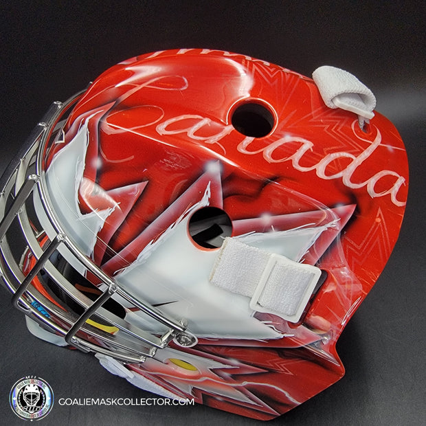 Carey Price Goalie Mask Unsigned Team Canada 2016 World Cup V2 RED Gold Medal Tribute