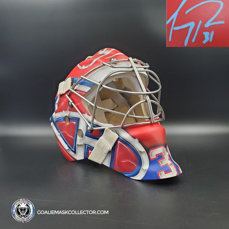 Carey Price Signed Goalie Mask 2021 Patrick Roy Tribute Montreal Cup Finals V2 Matte Finish + Stainless Grill Signature Edition Autographed