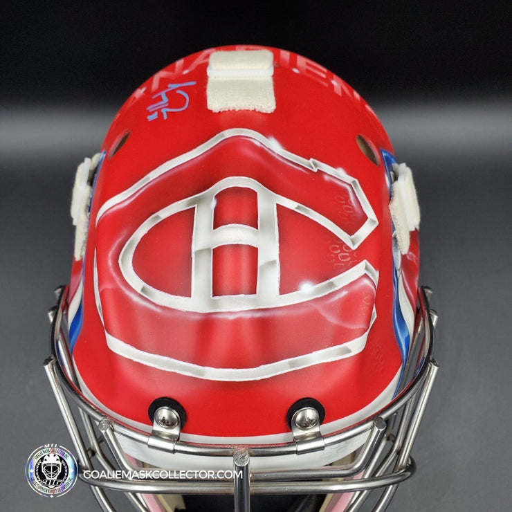 Carey Price Signed Goalie Mask 2021 Patrick Roy Tribute Montreal Cup Finals V2 Matte Finish + Stainless Grill Signature Edition Autographed
