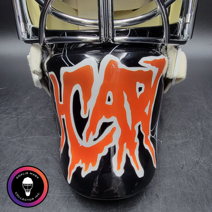 Carter Hart Goalie Mask Unsigned 2021 Philadelphia Venom Carnage Tribu ...