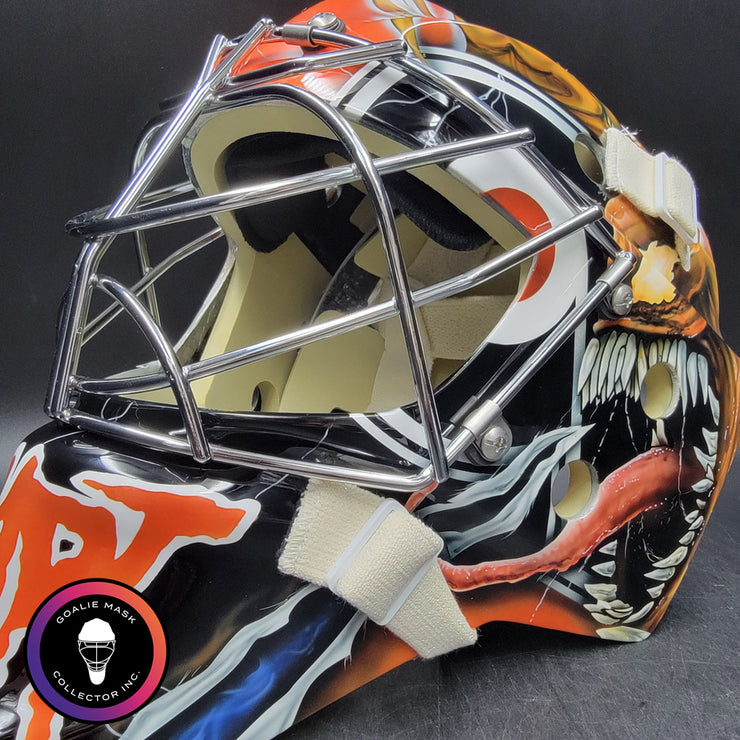 Carter Hart Goalie Mask Unsigned 2021 Philadelphia Venom Carnage Tribu ...