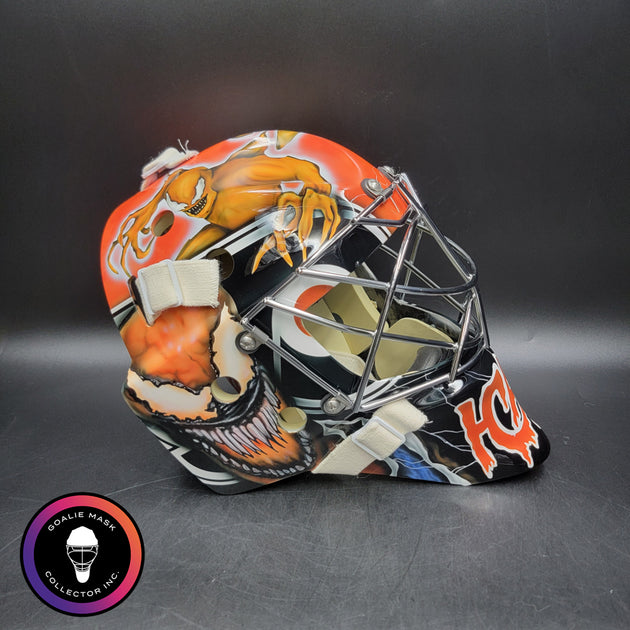 Carter Hart Goalie Mask Unsigned 2021 Philadelphia Venom Carnage Tribu ...
