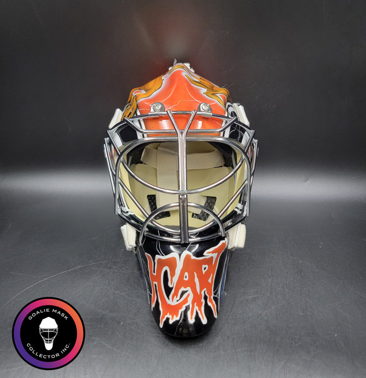 Carter Hart Goalie Mask Unsigned 2021 Philadelphia Venom Carnage Tribu ...
