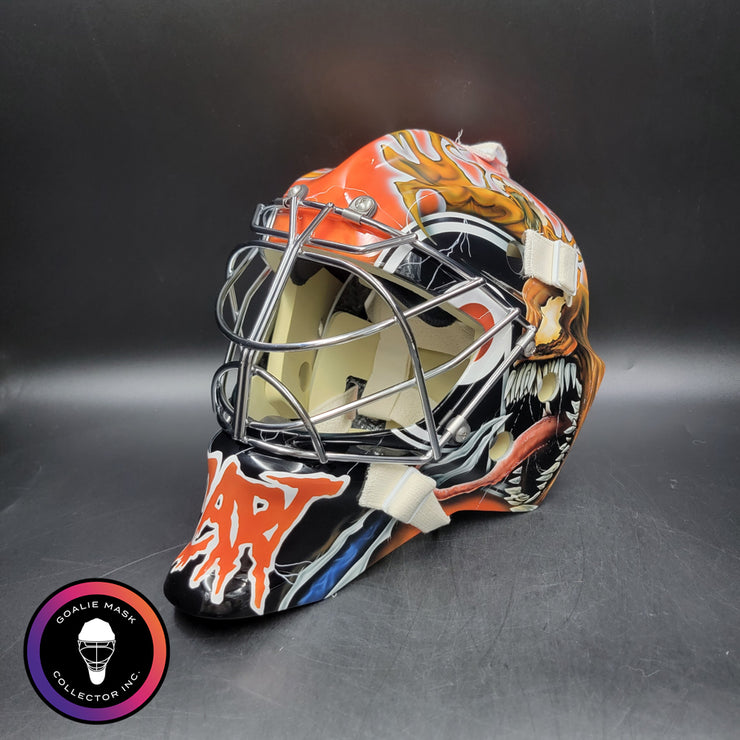 Carter Hart Goalie Mask Unsigned 2021 Philadelphia Venom Carnage Tribu ...