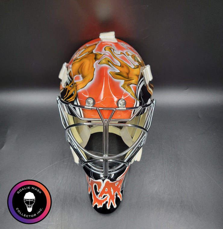 Carter Hart Goalie Mask Unsigned 2021 Philadelphia Venom Carnage Tribu ...