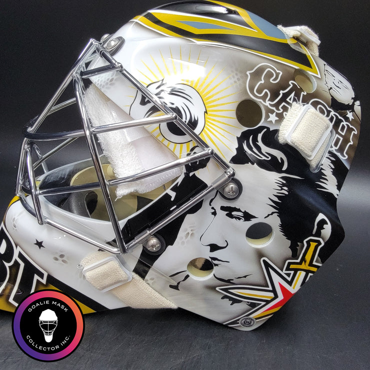 Carter Hart Goalie Mask Unsigned 2025 Las Vegas Johnny Cash Tribute ...