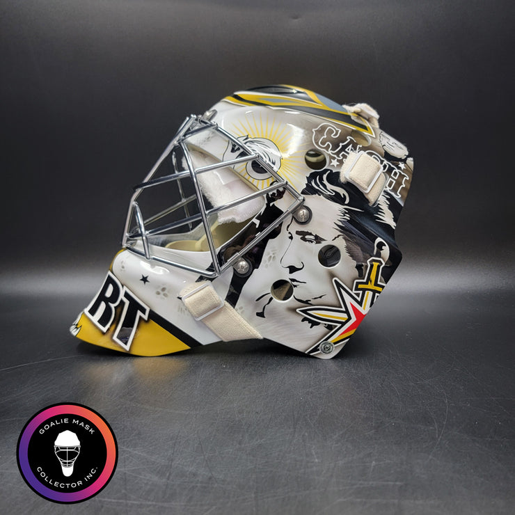Carter Hart Goalie Mask Unsigned 2025 Las Vegas Johnny Cash Tribute ...