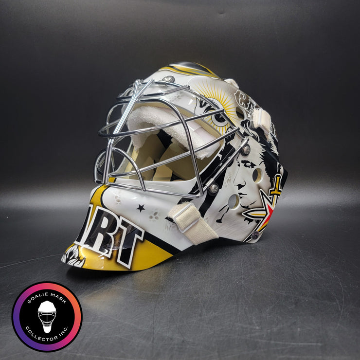Carter Hart Goalie Mask Unsigned 2025 Las Vegas Johnny Cash Tribute ...