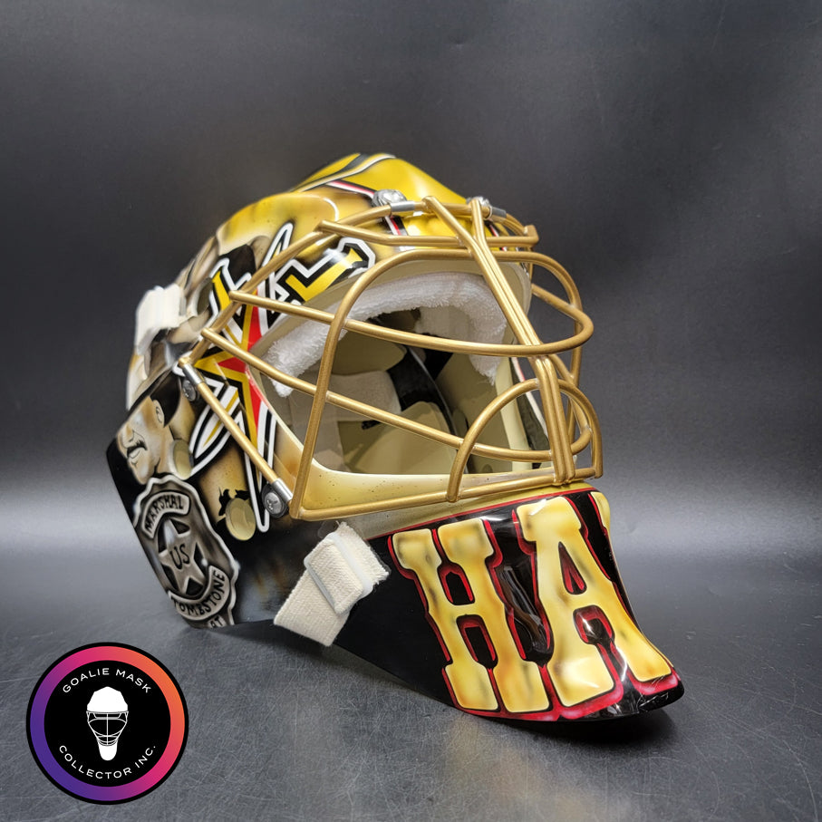 Carter Hart Goalie Mask Unsigned 2026 Las Vegas Tombstone Movie Tribute