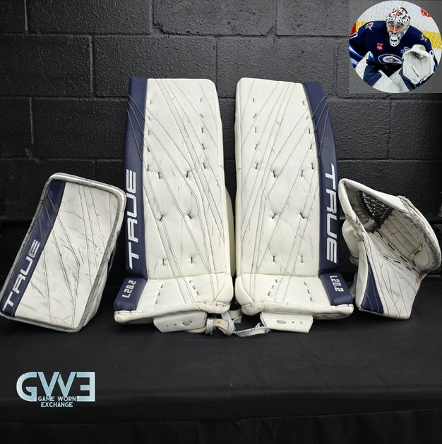 Connor Hellebuyck Game Used Goalie Pads 2022 Winnipeg Jets True Lefevr ...