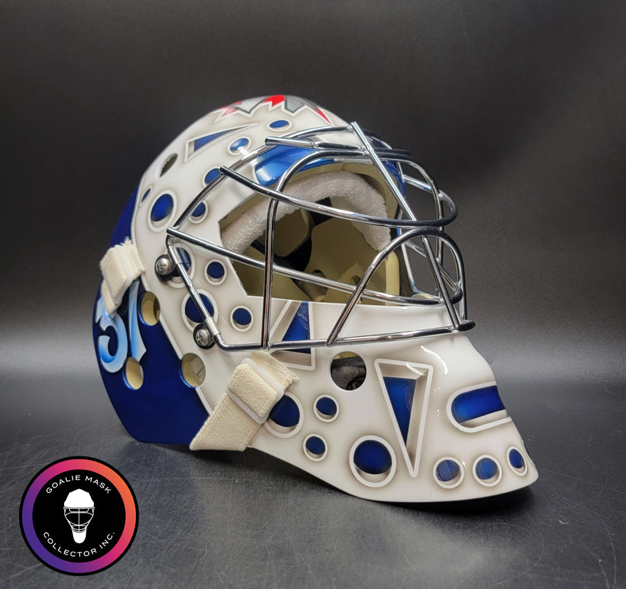 Connor Hellebuyck Goalie Mask Unsigned 2025-26 Winnipeg Vintage Tribute