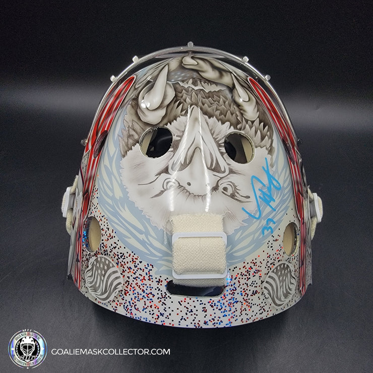 Connor Hellebuyck Signed Goalie Mask 2025 4 Nations Team USA Signature Edition Autographed