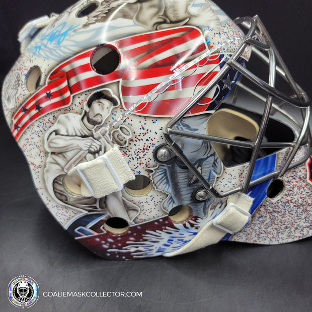 Connor Hellebuyck Signed Goalie Mask 2025 4 Nations Team USA Signature Edition Autographed