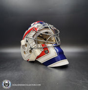 Connor Hellebuyck Signed Goalie Mask Winnipeg 2016 Heritage Blue Signature Edition
