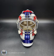 Connor Hellebuyck Signed Goalie Mask Winnipeg 2016 Heritage Blue Signature Edition