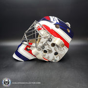 Connor Hellebuyck Signed Goalie Mask Winnipeg 2016 Heritage Blue Signature Edition