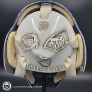 Connor Hellebuyck Signed Goalie Mask Winnipeg 2016 Heritage Blue Signature Edition