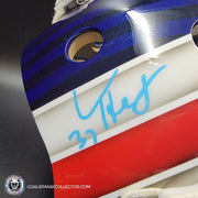 Connor Hellebuyck Signed Goalie Mask Winnipeg 2016 Heritage Blue Signature Edition