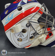 Connor Hellebuyck Signed Goalie Mask Winnipeg 2016 Heritage Blue Signature Edition