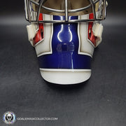 Connor Hellebuyck Signed Goalie Mask Winnipeg 2016 Heritage Blue Signature Edition